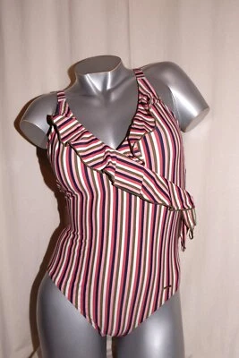 CYELL Badeanzug Einteiler Wickeloptik BATHINGSUIT sassy stripe Streifen NEU - Bild 1 von 3