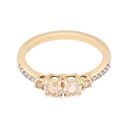 18Carat Yellow Gold 050Ct Champagne And White Diamond Band Size J 3Mm Wide