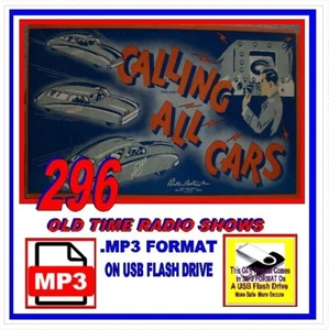 CALLING ALL CARS 296 Classic Oldtime Radio Shows MP3 On USB Flash Drive - Bild 1 von 16