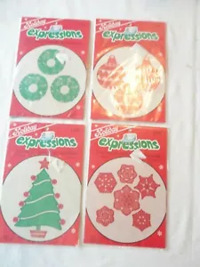 VTG DRITZ Holiday Expressions Iron-On Decorations, 4 Sealed Packages, 1985 - Picture 1 of 2