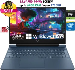 HP Victus Gaming 15.6" 144Hz FHD i5-12450H Up to 64GB RAM& 2TB SSD Win11 PRO - Picture 1 of 12