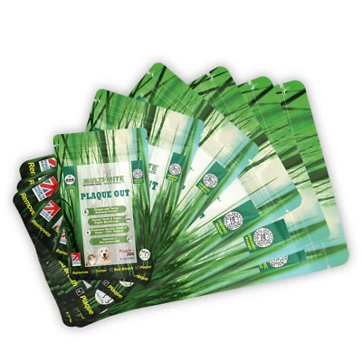 PLAQUE OUT Dogs and Cats 30G-1KG Pouch Plaque Off Dogs Bad Breath Tartar Removal - Image 1 of 4