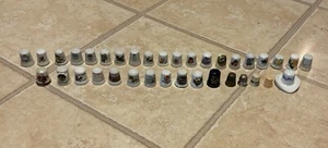 Lot Of 36 Thimbles States Parks Birds Flowers A Couple From Great Britain Etc - Picture 1 of 16