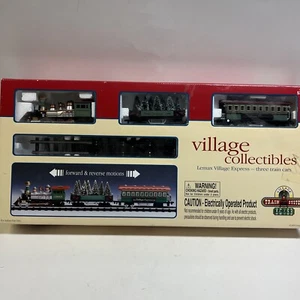 Lemax Village Train System Lokomotive & 2 Wagen gerades Gleis AC vorwärts rückwärts - Bild 1 von 10
