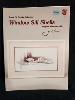 Green Apple Co WINDOW SILK SHELLS JANET POWERS Cross Stitch Booklet - Image 1 of 4