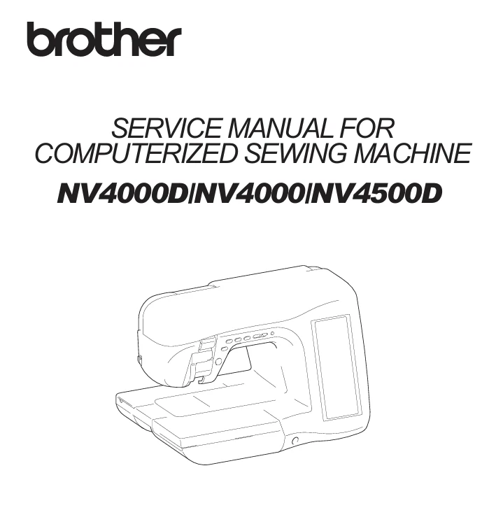 Manual de servicio de máquina de coser Brother NV4000D NV4000 NV4500D Foto 1 de 1