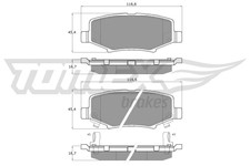 Brake lining set disc brake TOMEX brakes TX 19-21 for DODGE JEEP CHEROKEE JK 3