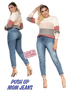 Push Up Jeans Pantalones Colombianos Levanta Cola Denim Colombian Pants EnFajate - Imagen 1 de 3