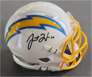 Justin Herbert Signed Autographed MINI Helmet Los Angeles Charges Fanatics COA