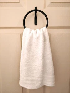 Towel Ring - Amish hand forged wrought iron sturdy  Hand / Bath towel holder - Picture 1 of 15