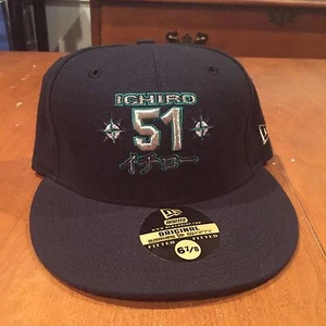 Sombrero Ichiro Suzuki Seattle Mariners New Era 59Fifty nuevo con pegatinas 6 7/8 MLB  - Imagen 1 de 4