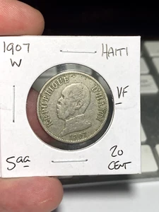 1907 W Haiti 20 Centimes - Picture 1 of 2