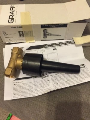 Componentes termostáticos Graff G-8070 válvula áspera de parada/control de volumen oculta Foto 1 de 2