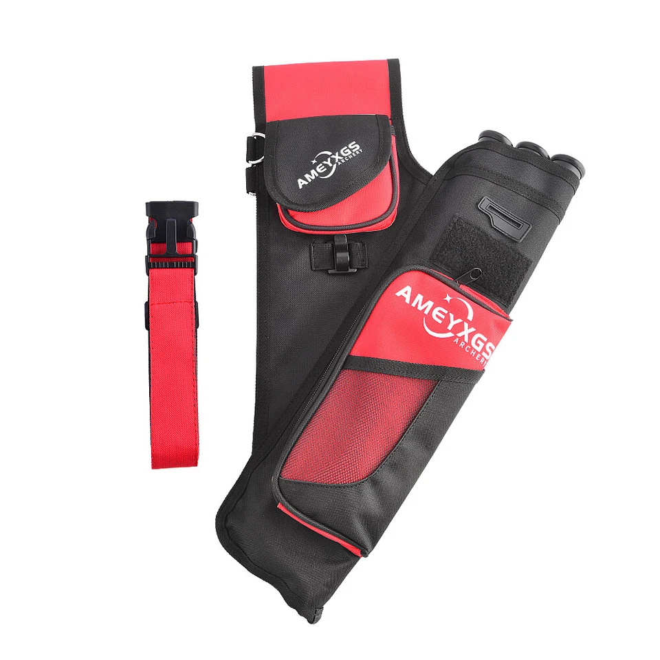 Archery Arrow Quiver 3 Tube Back Side Waist Bag Pouch Holder Bow Hunting Target - Image 1 of 4
