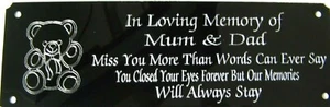 Personalised Teddy Bear Bench Memorial Plaque,Plate Engraved Sign 160x55mm - Picture 1 of 8