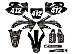 2005-2007 CRF 450 R MAYHEM Black Senge Graphics Kit Compatible with Honda - Picture 1 of 10