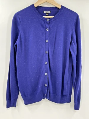 Cárdigan Suéter Nicole Miller Original Hilo Metálico Talla Grande Foto 1 de 4