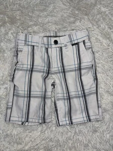 Hurley boys sz. 4 blue plaid checkered design chino style shorts. Grt. shape - Picture 1 of 9