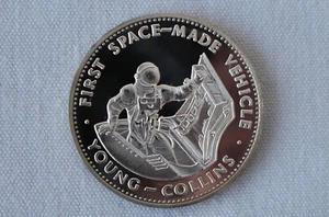 1970 Gemini X Young Collins Danbury Mint Men in Space Silver Medal E3210 - Picture 1 of 2