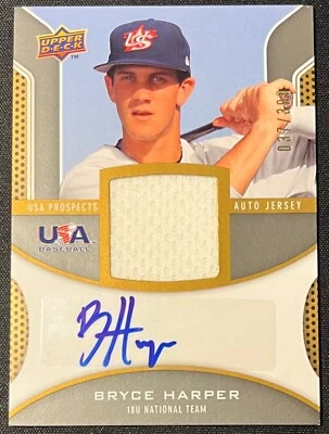 2009 UPPER DECK USA BASEBALL BRYCE HARPER USA PROSPECTS JERSEY AUTOGRAPH #37/399 - Image 1 of 2