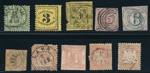 GERMAN STATES: (10) BAVARIA, BADEN, WURTEMBERG; THURN & TAXIS - Picture 1 of 2