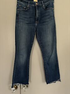 MOTHER The Insider Crop Step Fray Jean Limited Edition Wash, AUTHENTIC, Size 30