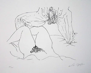 Andre Masson signierte 1970 Original-Lithographie von "Terre Erotique" - Bild 1 von 2