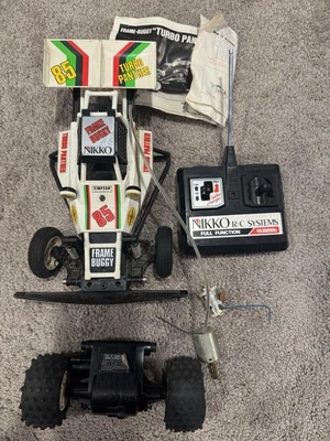 Nikko weiß rot grün Turbo Panther 85 Rahmen Buggy Off Road RC Auto 1986 Teile - Bild 1 von 4