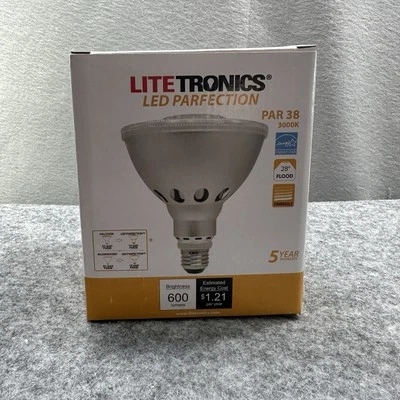 Lite Tronics LED PAR38 LN 3000K 600 LUMENS NEW In Box LED Parfection - Image 1 of 4