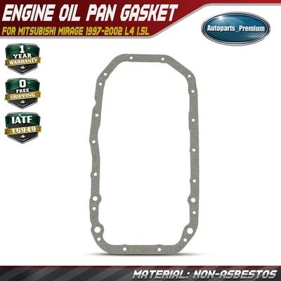 Junta de cárter de aceite de motor para Mitsubishi Mirage 1997-2002 L4 1,5 L GAS SOHC Naturalmente Foto 1 de 4