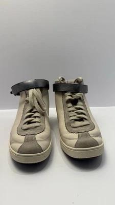 Coach High-Top Leather Sneakers Beige Gray Suede Size 8 US / 38 EU - Image 1 of 4