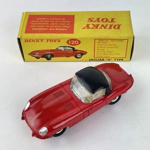 Vintage Dinky Toys Jaguar E Type No. 120 Boxed - Picture 1 of 19