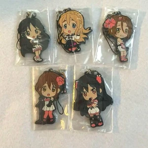 K-On figure Rubber strap key chain Lot 5 set anime game Japan mascot m621 - Picture 1 of 4