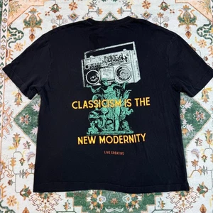 Zara Graphic Print T Shirt Mens XL Black Classicism New Modernity Tee - Picture 1 of 6
