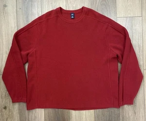 Gap Red Sweater Pullover Vintage Rundhals 100% Baumwolle Herren XXL - Bild 1 von 10