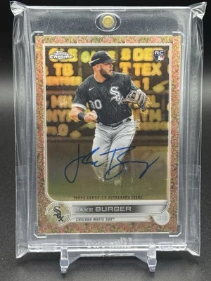 2022 Topps Gilded - #GEA-JB Jake Burger Gold Etch Rose Gold Rookie Auto /25 - Image 1 of 2