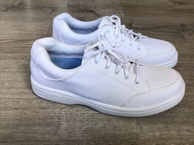 Dr. Comfort Riley Womens Size 9 M Shoes White Canvas Lace Up Sneaker Orthopedic - Image 1 of 4