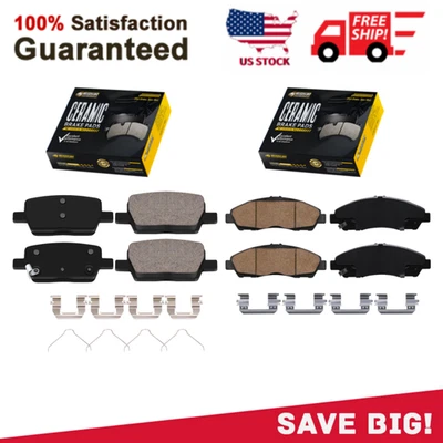 Pastilhas de freio a disco dianteiras e traseiras de cerâmica adequadas para Chevrolet Traverse GMC Acadia - Imagem 1 de 4