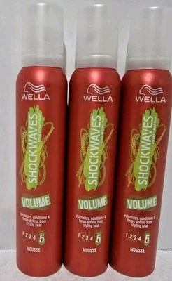Mousse de peinado Wella Shockwaves volumen #5, volúmenes y condiciones Foto 1 de 2