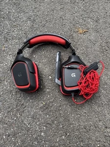 Logitech G230 Schwarz/Rot Over-the-Ear Gaming Headset - Bild 1 von 4