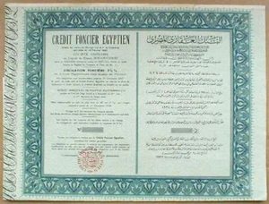 1937 CREDIT FONCIER EGYPTIEN Bond Certificate - Picture 1 of 1