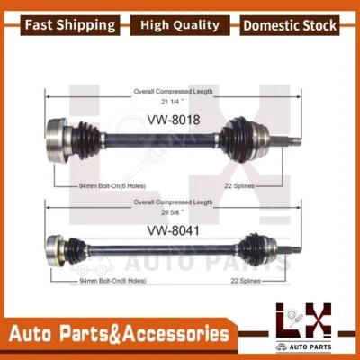 2 шарнирных вала передней оси CV TrakMotive для пикапа Volkswagen Rabbit 1980 года - Изображение 1 из 3