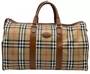 Authentic Burberry Nova Check Shadow Horse Boston Bag NS020346 - Picture 1 of 18