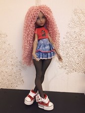 WIG for BJD 1/4 doll (Popovy), 1/6 (chibilana) pink/long