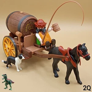 Playmobil-carro con barril de cerveza grande-tonel-vino-taberna-carreta-medieval - Imagen 1 de 3