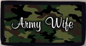 Personalisierte individuelle grüne Tarnmuster Camouflage Militär Jagd Scheckbuch Hülle NEU - Bild 1 von 2