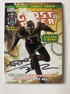Marvel Masterpieces 2020 Ghost Rider Was wäre wenn - schwarzer Stift Autogramm - sehr selten! - Bild 1 von 2