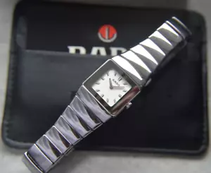 Rado Sintra Quartz Platinum-Tone White Ceramic Ladies Watch FULLSET R13334142 - Picture 1 of 22