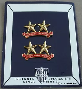 Dominican Republic Lieutenant Colonel Officer Full Size Rank Insignia 1982-1986 - Picture 1 of 1