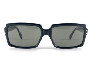 VINTAGE ROPCO " AVIV " RECTANGULAR BLACK MIDCENTURY FRAME 60'S SUNGLASSES ISRAEL - Picture 1 of 10